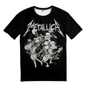 Мужская футболка 3D с принтом Metallica в городе Новоалтайск, 100% полиэфир | прямой крой, круглый вырез горловины, длина до линии бедер | heavy metal | metal | metallica | группы | метал | металлика | музыка | рок | трэш метал | хєви метал