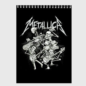 Скетчбук с принтом Metallica в городе Новоалтайск, 100% бумага
 | 48 листов, плотность листов — 100 г/м2, плотность картонной обложки — 250 г/м2. Листы скреплены сверху удобной пружинной спиралью | heavy metal | metal | metallica | группы | метал | металлика | музыка | рок | трэш метал | хєви метал