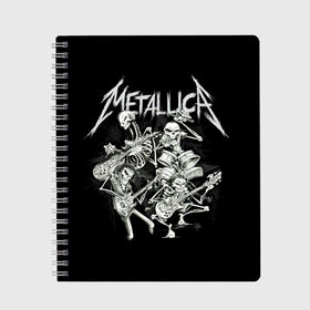 Тетрадь с принтом Metallica в городе Новоалтайск, 100% бумага | 48 листов, плотность листов — 60 г/м2, плотность картонной обложки — 250 г/м2. Листы скреплены сбоку удобной пружинной спиралью. Уголки страниц и обложки скругленные. Цвет линий — светло-серый
 | heavy metal | metal | metallica | группы | метал | металлика | музыка | рок | трэш метал | хєви метал