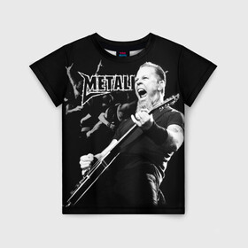 Детская футболка 3D с принтом Metallica в городе Новоалтайск, 100% гипоаллергенный полиэфир | прямой крой, круглый вырез горловины, длина до линии бедер, чуть спущенное плечо, ткань немного тянется | heavy metal | metal | metallica | группы | метал | металлика | музыка | рок | трэш метал | хєви метал