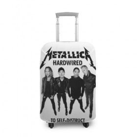 Чехол для чемодана 3D с принтом Metallica в городе Новоалтайск, 86% полиэфир, 14% спандекс | двустороннее нанесение принта, прорези для ручек и колес | heavy metal | metal | metallica | группы | метал | металлика | музыка | рок | трэш метал | хєви метал