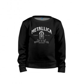 Детский свитшот хлопок с принтом Metallica в городе Новоалтайск, 100% хлопок | круглый вырез горловины, эластичные манжеты, пояс и воротник | heavy metal | metal | metallica | группы | метал | металлика | музыка | рок | трэш метал | хєви метал