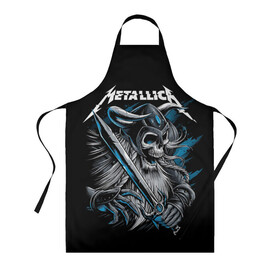 Фартук 3D с принтом Metallica в городе Новоалтайск, 100% полиэстер | общий размер — 65 х 85 см, ширина нагрудника — 26 см, горловина — 53 см, длина завязок — 54 см, общий обхват в поясе — 173 см. Принт на завязках и на горловине наносится с двух сторон, на основной части фартука — только с внешней стороны | heavy metal | metal | metallica | группы | метал | металлика | музыка | рок | трэш метал | хєви метал