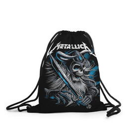 Рюкзак-мешок 3D с принтом Metallica в городе Новоалтайск, 100% полиэстер | плотность ткани — 200 г/м2, размер — 35 х 45 см; лямки — толстые шнурки, застежка на шнуровке, без карманов и подкладки | heavy metal | metal | metallica | группы | метал | металлика | музыка | рок | трэш метал | хєви метал