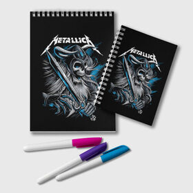 Блокнот с принтом Metallica в городе Новоалтайск, 100% бумага | 48 листов, плотность листов — 60 г/м2, плотность картонной обложки — 250 г/м2. Листы скреплены удобной пружинной спиралью. Цвет линий — светло-серый
 | Тематика изображения на принте: heavy metal | metal | metallica | группы | метал | металлика | музыка | рок | трэш метал | хєви метал