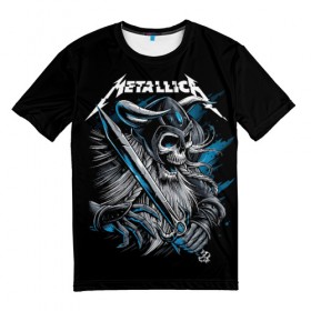 Мужская футболка 3D с принтом Metallica в городе Новоалтайск, 100% полиэфир | прямой крой, круглый вырез горловины, длина до линии бедер | heavy metal | metal | metallica | группы | метал | металлика | музыка | рок | трэш метал | хєви метал