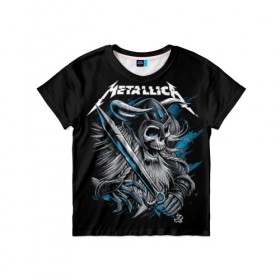Детская футболка 3D с принтом Metallica в городе Новоалтайск, 100% гипоаллергенный полиэфир | прямой крой, круглый вырез горловины, длина до линии бедер, чуть спущенное плечо, ткань немного тянется | heavy metal | metal | metallica | группы | метал | металлика | музыка | рок | трэш метал | хєви метал