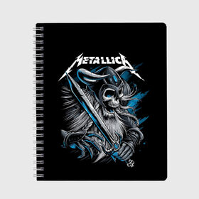 Тетрадь с принтом Metallica в городе Новоалтайск, 100% бумага | 48 листов, плотность листов — 60 г/м2, плотность картонной обложки — 250 г/м2. Листы скреплены сбоку удобной пружинной спиралью. Уголки страниц и обложки скругленные. Цвет линий — светло-серый
 | heavy metal | metal | metallica | группы | метал | металлика | музыка | рок | трэш метал | хєви метал