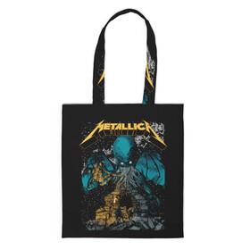 Шоппер 3D с принтом Metallica в городе Новоалтайск, 100% полиэстер | Плотность: 200 г/м2; Размер: 34×35 см; Высота лямок: 30 см | heavy metal | metal | metallica | группы | метал | металлика | музыка | рок | трэш метал | хєви метал