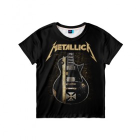 Детская футболка 3D с принтом Metallica в городе Новоалтайск, 100% гипоаллергенный полиэфир | прямой крой, круглый вырез горловины, длина до линии бедер, чуть спущенное плечо, ткань немного тянется | heavy metal | metal | metallica | группы | метал | металлика | музыка | рок | трэш метал | хєви метал