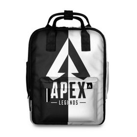 Женский рюкзак 3D с принтом APEX LEGENDS в городе Новоалтайск, 100% полиэстер | лямки с регулируемой длиной, сверху ручки, чтобы рюкзак нести как сумку. Основное отделение закрывается на молнию, как и внешний карман. Внутри два дополнительных кармана, один из которых закрывается на молнию. По бокам два дополнительных кармашка, куда поместится маленькая бутылочка
 | apex | legend | legends | titanfall | апекс | арех | бангалор | бладхаунд | верхушки | гибралтар | каустик | лайфлайн | легенда | легенды | ледженд | леджендс | мираж | орех | рэйф | титанфол