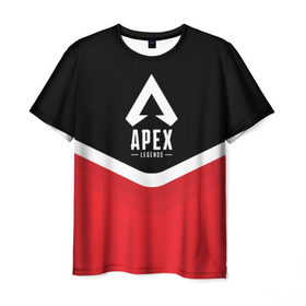 Мужская футболка 3D с принтом APEX LEGENDS в городе Новоалтайск, 100% полиэфир | прямой крой, круглый вырез горловины, длина до линии бедер | apex | legend | legends | titanfall | апекс | арех | бангалор | бладхаунд | верхушки | гибралтар | каустик | лайфлайн | легенда | легенды | ледженд | леджендс | мираж | орех | рэйф | титанфол