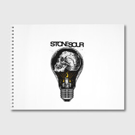 Альбом для рисования с принтом Stone Sour в городе Новоалтайск, 100% бумага
 | матовая бумага, плотность 200 мг. | Тематика изображения на принте: metal | rock | slipknot | stone sour | альтернатива | группы | кори тейлор | метал | музыка | ню метал | рок