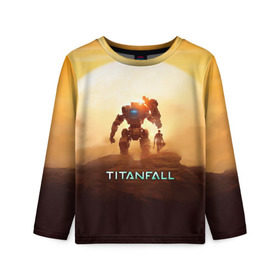 Детский лонгслив 3D с принтом Titanfall в городе Новоалтайск, 100% полиэстер | длинные рукава, круглый вырез горловины, полуприлегающий силуэт
 | apex | apex legends | titanfall | апекс | игра | королевская битва | легенд | легенда | легендс | легенды | пехота | пилот | роботы | спектры | стрелялка | титанфол | титаны | шутер