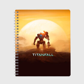 Тетрадь с принтом Titanfall в городе Новоалтайск, 100% бумага | 48 листов, плотность листов — 60 г/м2, плотность картонной обложки — 250 г/м2. Листы скреплены сбоку удобной пружинной спиралью. Уголки страниц и обложки скругленные. Цвет линий — светло-серый
 | apex | apex legends | titanfall | апекс | игра | королевская битва | легенд | легенда | легендс | легенды | пехота | пилот | роботы | спектры | стрелялка | титанфол | титаны | шутер