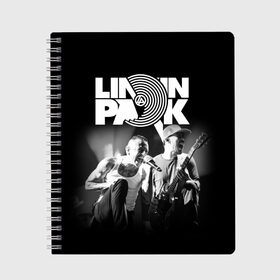 Тетрадь с принтом Linkin Park в городе Новоалтайск, 100% бумага | 48 листов, плотность листов — 60 г/м2, плотность картонной обложки — 250 г/м2. Листы скреплены сбоку удобной пружинной спиралью. Уголки страниц и обложки скругленные. Цвет линий — светло-серый
 | chester bennington | linkin park | группы | линкин парк | метал | музыка | рок | честер беннингтон