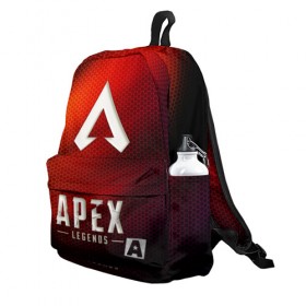 Рюкзак 3D с принтом APEX LEGENDS в городе Новоалтайск, 100% полиэстер | лямки с регулируемой длиной, сверху петелька, чтобы рюкзак можно было повесить на вешалку. Основное отделение закрывается на молнию, как и внешний карман. Внутри два дополнительных кармана, один из которых закрывается на молнию. По бокам два дополнительных кармашка | apex | apex legends | апекс | апекс легенд | апекс легендс | бой | игра | компьютерная игра | королевская битва | лучшее | онлайн игра | популярное | текстура | хит | шутер