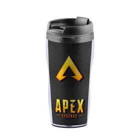 Термокружка-непроливайка с принтом APEX LEGENDS в городе Новоалтайск, внутренняя часть — пищевой пластик, наружная часть — прозрачный пластик, между ними — полиграфическая вставка с рисунком | объем — 350 мл, герметичная крышка | apex | apex legends | апекс | апекс легенд | апекс легендс | бой | игра | компьютерная игра | королевская битва | лучшее | онлайн игра | популярное | текстура | хит | шутер