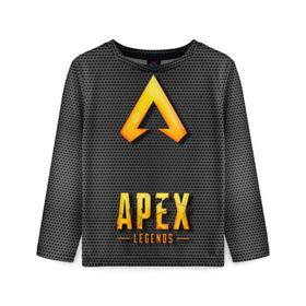 Детский лонгслив 3D с принтом APEX LEGENDS в городе Новоалтайск, 100% полиэстер | длинные рукава, круглый вырез горловины, полуприлегающий силуэт
 | apex | apex legends | апекс | апекс легенд | апекс легендс | бой | игра | компьютерная игра | королевская битва | лучшее | онлайн игра | популярное | текстура | хит | шутер
