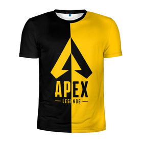 Мужская футболка 3D спортивная с принтом APEX LEGENDS YELLOW в городе Новоалтайск, 100% полиэстер с улучшенными характеристиками | приталенный силуэт, круглая горловина, широкие плечи, сужается к линии бедра | apex | legend | legends | titanfall | апекс | арех | бангалор | бладхаунд | верхушки | гибралтар | каустик | лайфлайн | легенда | легенды | ледженд | леджендс | мираж | орех | рэйф | титанфол