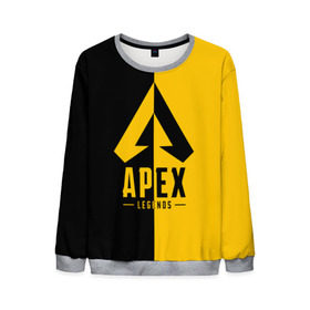 Мужской свитшот 3D с принтом APEX LEGENDS YELLOW в городе Новоалтайск, 100% полиэстер с мягким внутренним слоем | круглый вырез горловины, мягкая резинка на манжетах и поясе, свободная посадка по фигуре | apex | legend | legends | titanfall | апекс | арех | бангалор | бладхаунд | верхушки | гибралтар | каустик | лайфлайн | легенда | легенды | ледженд | леджендс | мираж | орех | рэйф | титанфол