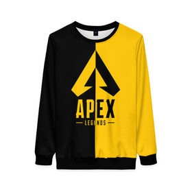 Женский свитшот 3D с принтом APEX LEGENDS YELLOW в городе Новоалтайск, 100% полиэстер с мягким внутренним слоем | круглый вырез горловины, мягкая резинка на манжетах и поясе, свободная посадка по фигуре | apex | legend | legends | titanfall | апекс | арех | бангалор | бладхаунд | верхушки | гибралтар | каустик | лайфлайн | легенда | легенды | ледженд | леджендс | мираж | орех | рэйф | титанфол