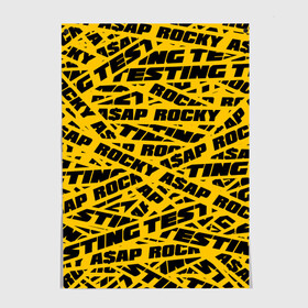 Постер с принтом ASAP ROCKY в городе Новоалтайск, 100% бумага
 | бумага, плотность 150 мг. Матовая, но за счет высокого коэффициента гладкости имеет небольшой блеск и дает на свету блики, но в отличии от глянцевой бумаги не покрыта лаком | america | asap | asap rocky | black rap | music | rap | raper | testing | usa | америка | асап | асап роки | зарубежная музыка | музыка | музыкант | реп | репер | сша | тестин | черный реп