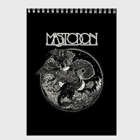 Скетчбук с принтом Mastodon в городе Новоалтайск, 100% бумага
 | 48 листов, плотность листов — 100 г/м2, плотность картонной обложки — 250 г/м2. Листы скреплены сверху удобной пружинной спиралью | leviathan | mastodon | metal | sludge metal | stoner | грув метал | группы | мастодон | метал | музыка | рок