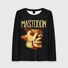 Женский лонгслив 3D с принтом Mastodon в городе Новоалтайск, 100% полиэстер | длинные рукава, круглый вырез горловины, полуприлегающий силуэт | leviathan | mastodon | metal | sludge metal | stoner | грув метал | группы | мастодон | метал | музыка | рок