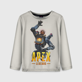 Детский лонгслив 3D с принтом APEX LEGENDS в городе Новоалтайск, 100% полиэстер | длинные рукава, круглый вырез горловины, полуприлегающий силуэт
 | apex | apex legends | апекс | апекс легенд | апекс легендс | бой | игра | компьютерная игра | королевская битва | лучшее | онлайн игра | популярное | хит | шутер