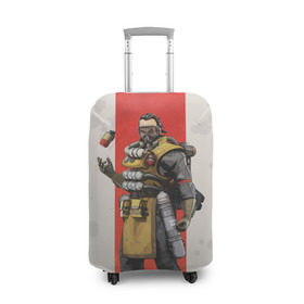 Чехол для чемодана 3D с принтом APEX LEGENDS - Caustic в городе Новоалтайск, 86% полиэфир, 14% спандекс | двустороннее нанесение принта, прорези для ручек и колес | apex | apexlegends | battle | caustic | fall | legends | royale | titan | titanfall | апекс | битва | игра | игры | королевская | легенд | легендс | легенды | лого | меха | мехи | роботы | символ | титанфол | шутер