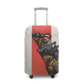 Чехол для чемодана 3D с принтом APEX LEGENDS - Mirage в городе Новоалтайск, 86% полиэфир, 14% спандекс | двустороннее нанесение принта, прорези для ручек и колес | apex | apexlegends | battle | fall | legends | mirage | royale | titan | titanfall | апекс | битва | игра | игры | королевская | легенд | легендс | легенды | лого | меха | мехи | роботы | символ | титанфол | шутер
