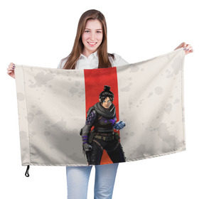 Флаг 3D с принтом APEX LEGENDS - Wraith в городе Новоалтайск, 100% полиэстер | плотность ткани — 95 г/м2, размер — 67 х 109 см. Принт наносится с одной стороны | apex | apexlegends | battle | fall | legends | royale | titan | titanfall | wraith | апекс | битва | игра | игры | королевская | легенд | легендс | легенды | лого | меха | мехи | роботы | символ | титанфол | шутер