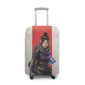 Чехол для чемодана 3D с принтом APEX LEGENDS - Wraith в городе Новоалтайск, 86% полиэфир, 14% спандекс | двустороннее нанесение принта, прорези для ручек и колес | apex | apexlegends | battle | fall | legends | royale | titan | titanfall | wraith | апекс | битва | игра | игры | королевская | легенд | легендс | легенды | лого | меха | мехи | роботы | символ | титанфол | шутер