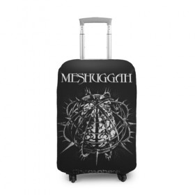 Чехол для чемодана 3D с принтом Meshuggah в городе Новоалтайск, 86% полиэфир, 14% спандекс | двустороннее нанесение принта, прорези для ручек и колес | djent | jens kidman | meshuggah | metal | грув метал | группы | метал | мешуга | музыка | рок