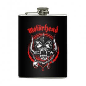 Фляга с принтом Motorhead в городе Новоалтайск, металлический корпус | емкость 0,22 л, размер 125 х 94 мм. Виниловая наклейка запечатывается полностью | motorhead | группы | лемми килмистер | метал | музыка | рок | хард рок | хеви метал