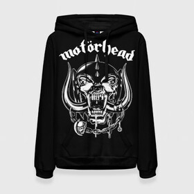 Женская толстовка 3D с принтом Motorhead в городе Новоалтайск, 100% полиэстер  | двухслойный капюшон со шнурком для регулировки, мягкие манжеты на рукавах и по низу толстовки, спереди карман-кенгуру с мягким внутренним слоем. | motorhead | группы | лемми килмистер | метал | музыка | рок | хард рок | хеви метал