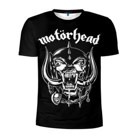 Мужская футболка 3D спортивная с принтом Motorhead в городе Новоалтайск, 100% полиэстер с улучшенными характеристиками | приталенный силуэт, круглая горловина, широкие плечи, сужается к линии бедра | motorhead | группы | лемми килмистер | метал | музыка | рок | хард рок | хеви метал