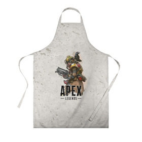 Фартук 3D с принтом Apex Legends в городе Новоалтайск, 100% полиэстер | общий размер — 65 х 85 см, ширина нагрудника — 26 см, горловина — 53 см, длина завязок — 54 см, общий обхват в поясе — 173 см. Принт на завязках и на горловине наносится с двух сторон, на основной части фартука — только с внешней стороны | apex | apex legends | titanfall | апекс | игра | королевская битва | легенд | легенда | легендс | легенды | пехота | пилот | роботы | спектры | стрелялка | титанфол | титаны | шутер