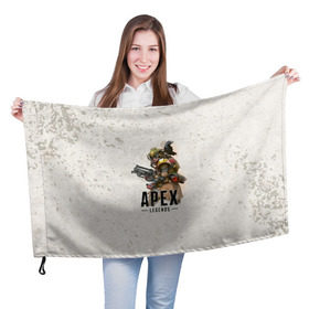 Флаг 3D с принтом Apex Legends в городе Новоалтайск, 100% полиэстер | плотность ткани — 95 г/м2, размер — 67 х 109 см. Принт наносится с одной стороны | apex | apex legends | titanfall | апекс | игра | королевская битва | легенд | легенда | легендс | легенды | пехота | пилот | роботы | спектры | стрелялка | титанфол | титаны | шутер