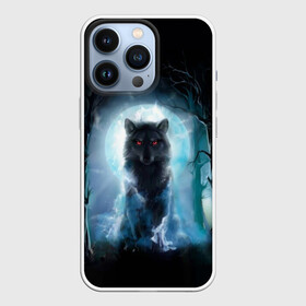 Чехол для iPhone 13 Pro с принтом волк в городе Новоалтайск,  |  | Тематика изображения на принте: wolf | волк | кайот | луна | ночь | собака