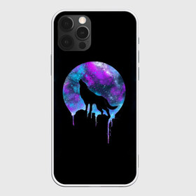 Чехол для iPhone 12 Pro Max с принтом волк на фоне луны в городе Новоалтайск, Силикон |  | Тематика изображения на принте: wolf | волк | галактика | звезды | кайот | космос | луна | млечный путь | ночь | собака