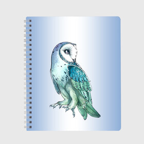 Тетрадь с принтом сова в городе Новоалтайск, 100% бумага | 48 листов, плотность листов — 60 г/м2, плотность картонной обложки — 250 г/м2. Листы скреплены сбоку удобной пружинной спиралью. Уголки страниц и обложки скругленные. Цвет линий — светло-серый
 | owl | ночь | птица | сова | филин