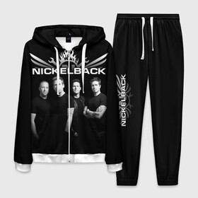 Мужской костюм 3D с принтом Nickelback в городе Новоалтайск, 100% полиэстер | Манжеты и пояс оформлены тканевой резинкой, двухслойный капюшон со шнурком для регулировки, карманы спереди | dark horse | feed the machine | nickelback | no fixed adress | группы | метал | музыка | никлбэк | рок | хард рок | чед крюгер