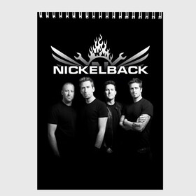 Скетчбук с принтом Nickelback в городе Новоалтайск, 100% бумага
 | 48 листов, плотность листов — 100 г/м2, плотность картонной обложки — 250 г/м2. Листы скреплены сверху удобной пружинной спиралью | dark horse | feed the machine | nickelback | no fixed adress | группы | метал | музыка | никлбэк | рок | хард рок | чед крюгер