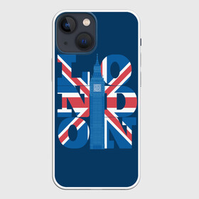 Чехол для iPhone 13 mini с принтом London в городе Новоалтайск,  |  | city | england | flag | london | symbol | tow | uk | англия | башня | биг бен | великобритания | город | городской | графика | жёлтое | закат | иллюстрация | искусство | лондон | мода | молодёжная | небо | рисунок | символ