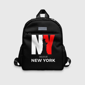 Детский рюкзак 3D с принтом New York City в городе Новоалтайск, 100% полиэстер | лямки с регулируемой длиной, сверху петелька, чтобы рюкзак можно было повесить на вешалку. Основное отделение закрывается на молнию, как и внешний карман. Внутри дополнительный карман. По бокам два дополнительных кармашка | america | city | large | liberty | new york | sculpture | statue | symbol | usa | америка | большие | буквы | город | графика | жизни | иллюстрация | искусство | мода | нью йорк | рисунок | свободы | силуэт | символ | скульптура | статуя