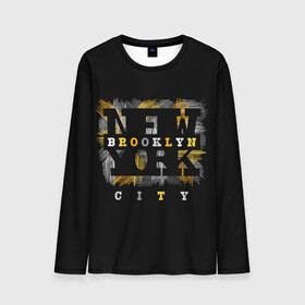 Мужской лонгслив 3D с принтом New York City в городе Новоалтайск, 100% полиэстер | длинные рукава, круглый вырез горловины, полуприлегающий силуэт | art | background | brooklyn | city | drawing | fashion | font | graphics | illustration | lifestyle | new york | text | бруклин | город | графика | жизни | иллюстрация | искусство | мода | нью йорк | рисунок | стиль | текст | фон | шрифт
