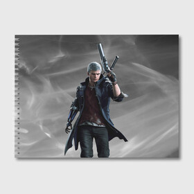Альбом для рисования с принтом DMC5 в городе Новоалтайск, 100% бумага
 | матовая бумага, плотность 200 мг. | Тематика изображения на принте: 2019 | 5 | cry | dante | devil | devil may cry | dmc | game | lady | may | nero | nico | niko | trish | v | ви | данте | девил | дмс | край | мэй | неро