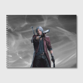 Альбом для рисования с принтом DMC5 в городе Новоалтайск, 100% бумага
 | матовая бумага, плотность 200 мг. | Тематика изображения на принте: 2019 | 5 | cry | dante | devil | devil may cry | dmc | game | lady | may | nero | nico | niko | trish | v | ви | данте | девил | дмс | край | мэй | неро